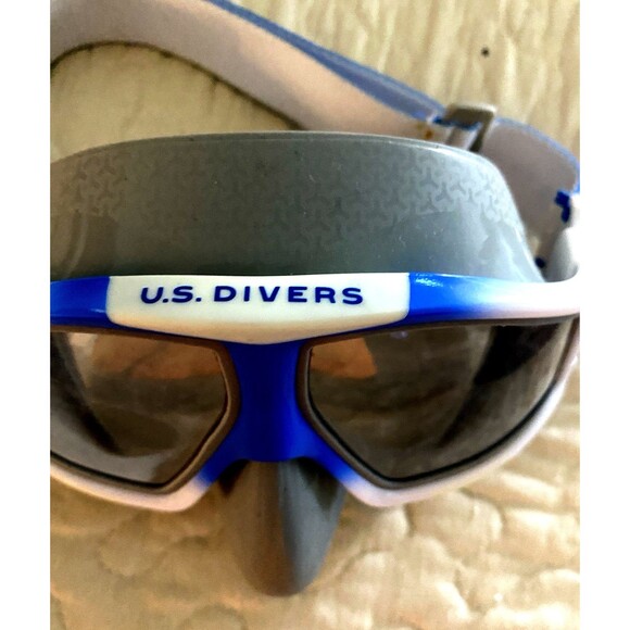 U.S. Divers Avila Jr 2.0 Snorkeling Mask - White/Blue - Picture 2 of 4